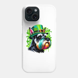 Giant Schnauzer Celebrates Saint Patrick's Day Phone Case