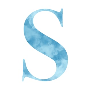 Clouds Blue Sky Initial Letter S T-Shirt