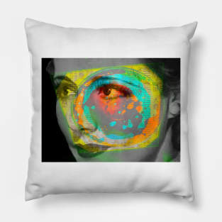 Slow Time Down - Surreal/Collage Art Pillow