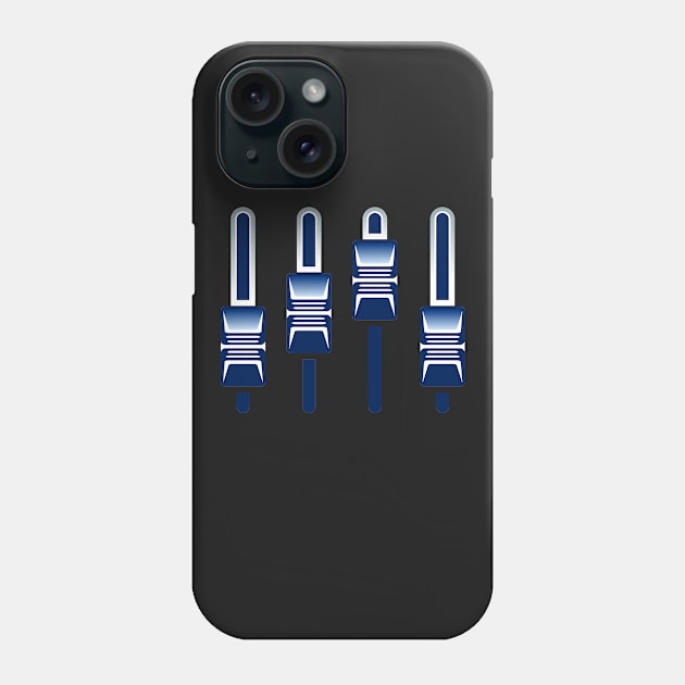 Blue Equalizer Knobs Phone Case by bluerockproducts