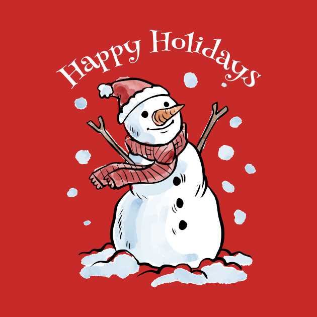 Snowman Happy Holidays by letnothingstopyou