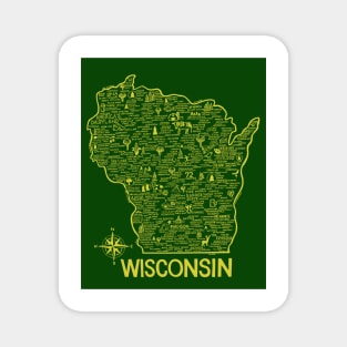 Wisconsin Map Magnet