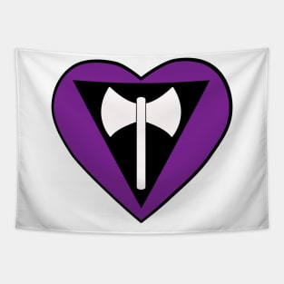 Pride Flag Heart Lesbian Tapestry