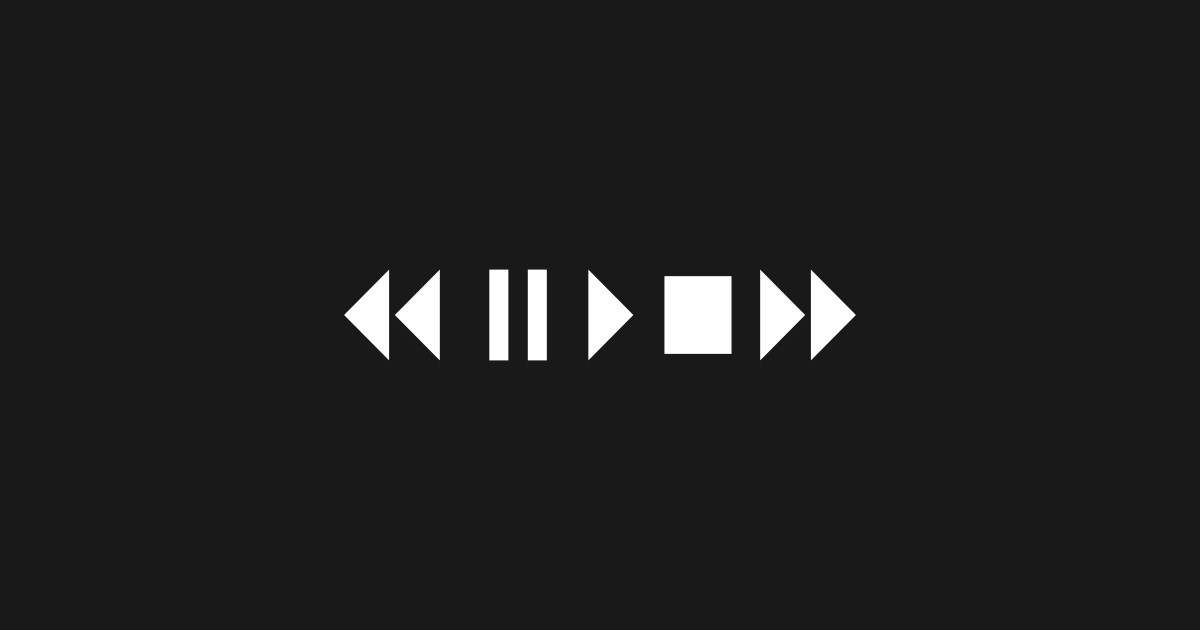 Play Pause Reverse Fast Forward Stop Button Sticker TeePublic