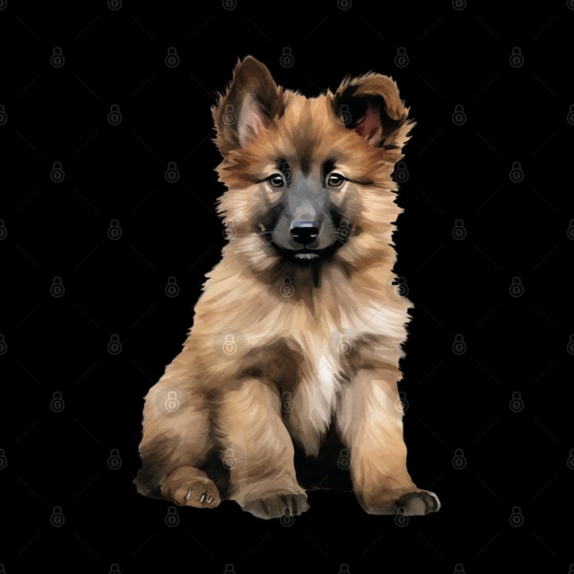 Puppy Belgian Tervuren by DavidBriotArt