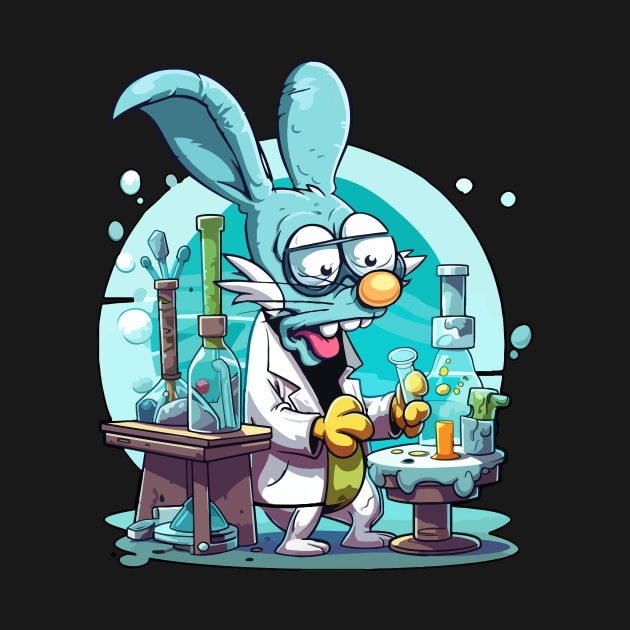 Crazy bunny, mad scientist by Urbana Fly