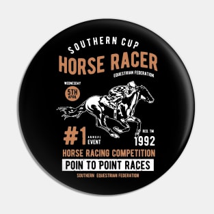 Southern Cup Horse Racer Pin