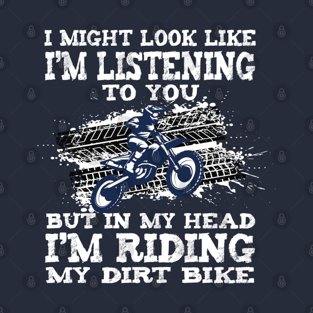 Dirt Bike Gift, Motocross Athletic Rider, Bleached Racing Track Bro by DaStore