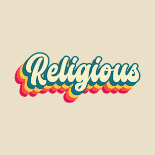 Religious Minimal Groovy Retro Sunset Aesthetic Typography T-Shirt