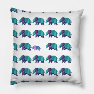 Elephantastic Geometrics: A Kaleidoscope of Joy! Pillow