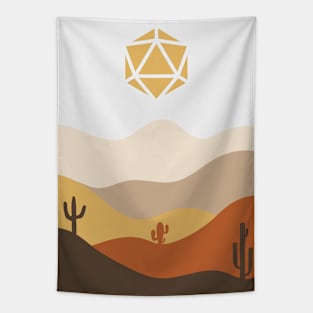 Desert High Noon Sun Polyhedral D20 Dice RPG Landscape Tapestry