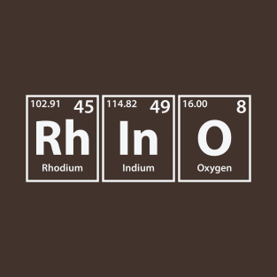 Rhino (Rh-In-O) Periodic Elements Spelling T-Shirt