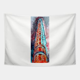 Watercolor Flatiron Tapestry