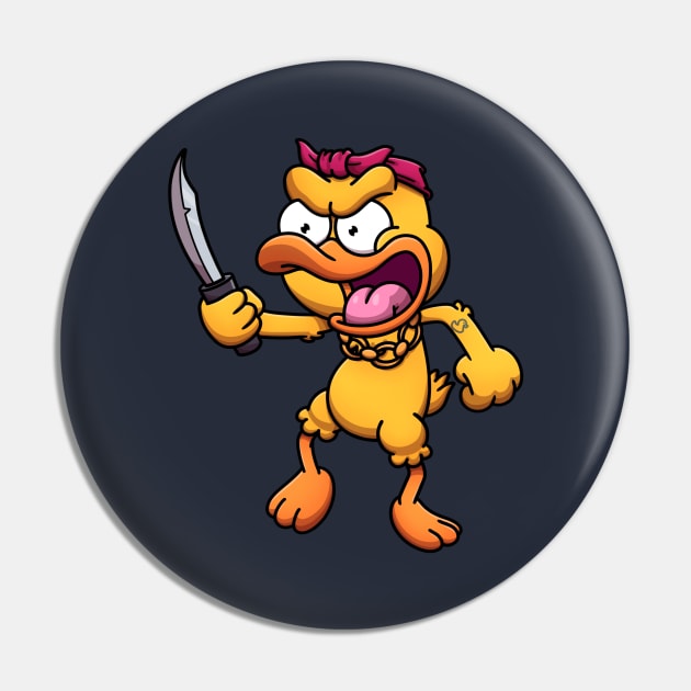 Criminal Duck With Knife Pin by TheMaskedTooner