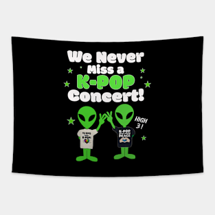 We NEVER miss a K-POP Concert with Aliens giving high 3 on Dark BG Tapestry