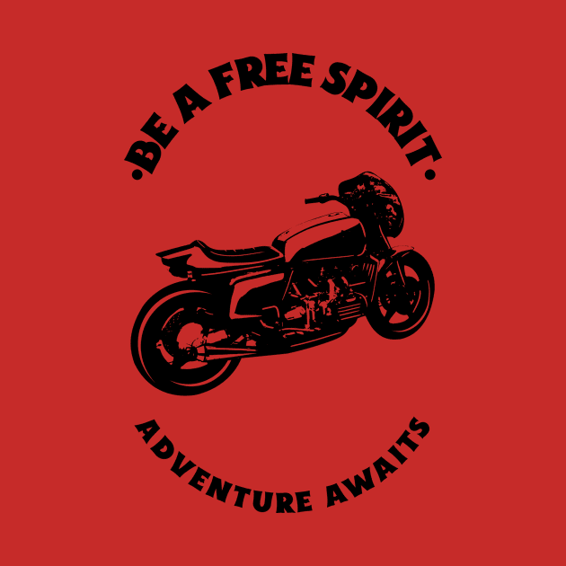 Be a free spirit adventure awaits cafe racer by MotorizedTees