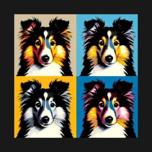 Pop Retro Shetland Sheepdog Art  - Cute Puppy T-Shirt