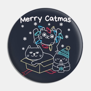 Merry Catmas Pin