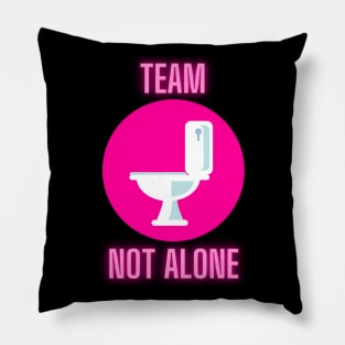 Team Not Alone on the Toilet Pillow