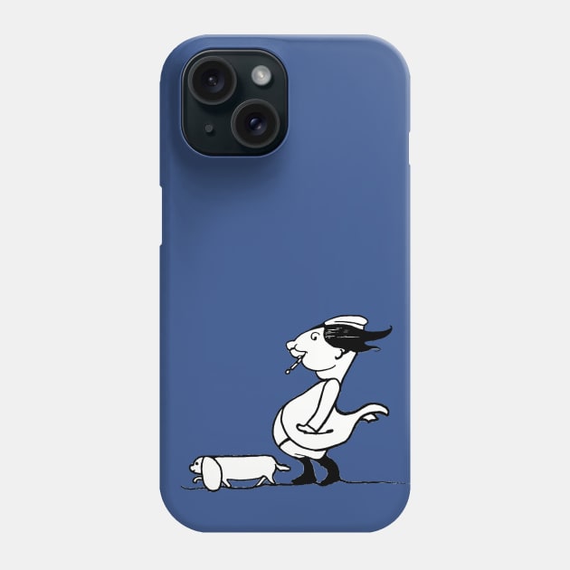 Walking the dog Phone Case by jhootgoods