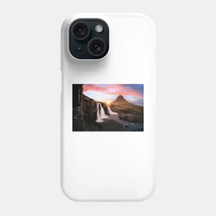 Kirkjufell Mountain Painting Phone Case