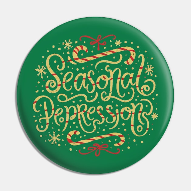 Seasonal Depression distressed vintage aesthetic Pin by dystopic