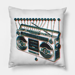 Boombox / Old School Vintage Ghetto Blaster Pillow