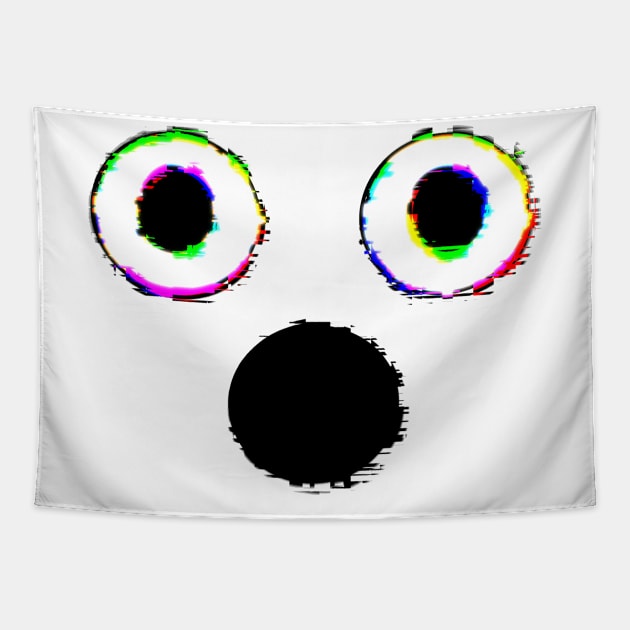 Glitch Ghost Face Halloween Trick Or Treat Graphic Illustration Novelty Tapestry by MaystarUniverse