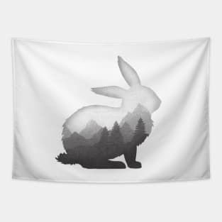 Dramabite Rabbit Bunny Hare Double Exposure Surreal Wildlife Animal Tapestry