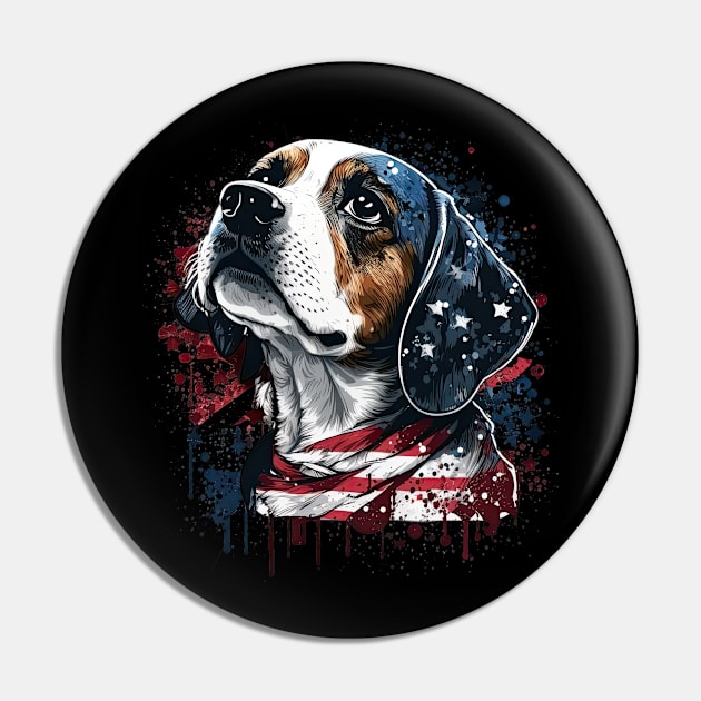 Beagle 4th of July Pin by JayD World