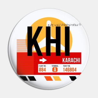 Karachi (KHI) Airport // Sunset Baggage Tag Pin