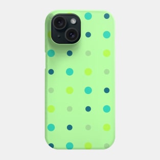 lime, turquoise and green dots Phone Case