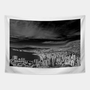 Benidorm Skyline Cityscape Costa Blanca Spain Tapestry