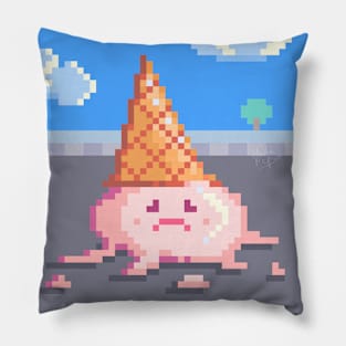 Sad Icecream Pixel Art Pillow