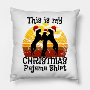 This Is My Christmas Pajama Funny Great Dane Xmas Holiday Pillow