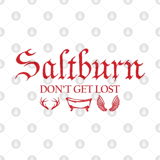 Saltburn Don't Get Lost, Antlers - Bathtub - Angel Wings Signature Version by JDVNart