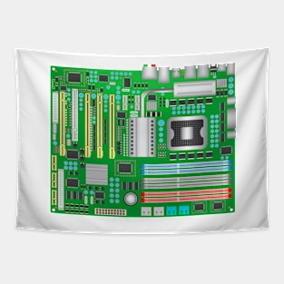 Classic Computer Mainboard for Geeks Tapestry