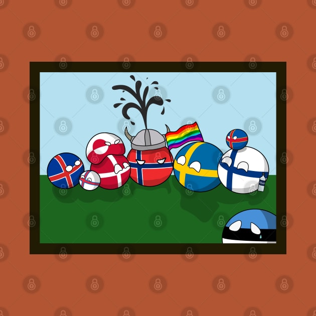 Polandball- Nordic family portrait by DigitalCleo