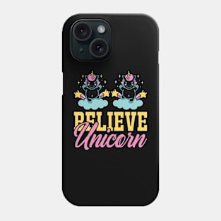 Believe Unicorn  T Shirt For Women Men Phone Case