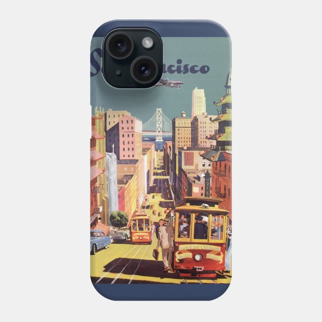 Vintage Travel Poster from San Francisco Phone Case by MasterpieceCafe