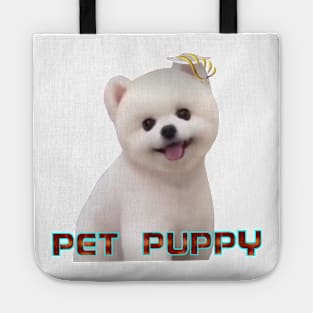 pet puppy art work. Tote