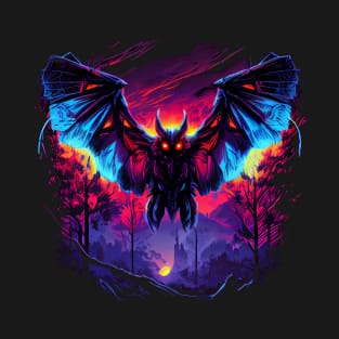 Mothman Cryptozoology 80s Retro Synthwave Aesthetic Cryptid T-Shirt