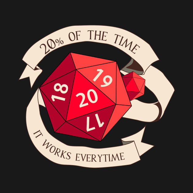 Tabletop RPG - Games Master - 20% of the Time it Works Everytime by MeepleDesign