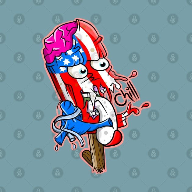 American Flag Ice Pop Monster by mailboxdisco