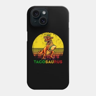 Retro Tacosaurus Taco Dinosaur T rex Funny Cinco De Mayo Phone Case