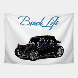 Beach Life Buggy Car Tapestry