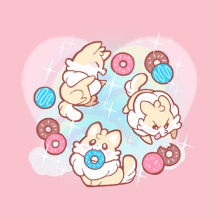 Adorable Pomeranian Donut Party (rainbows & sparkles) T-Shirt