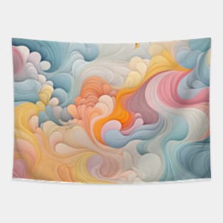 Abstract Landscape in Pastel Colors Tapestry