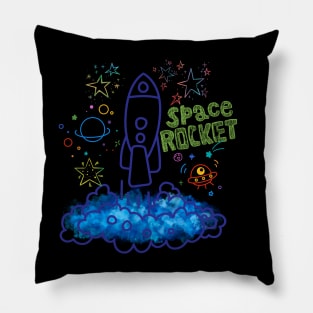 space rocket Pillow