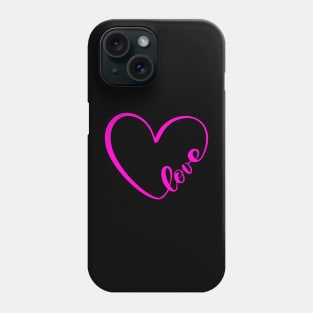 HOT Pink Heart Shape - Heart Art Phone Case